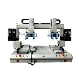 八轴双平台多头针筒主动点胶机